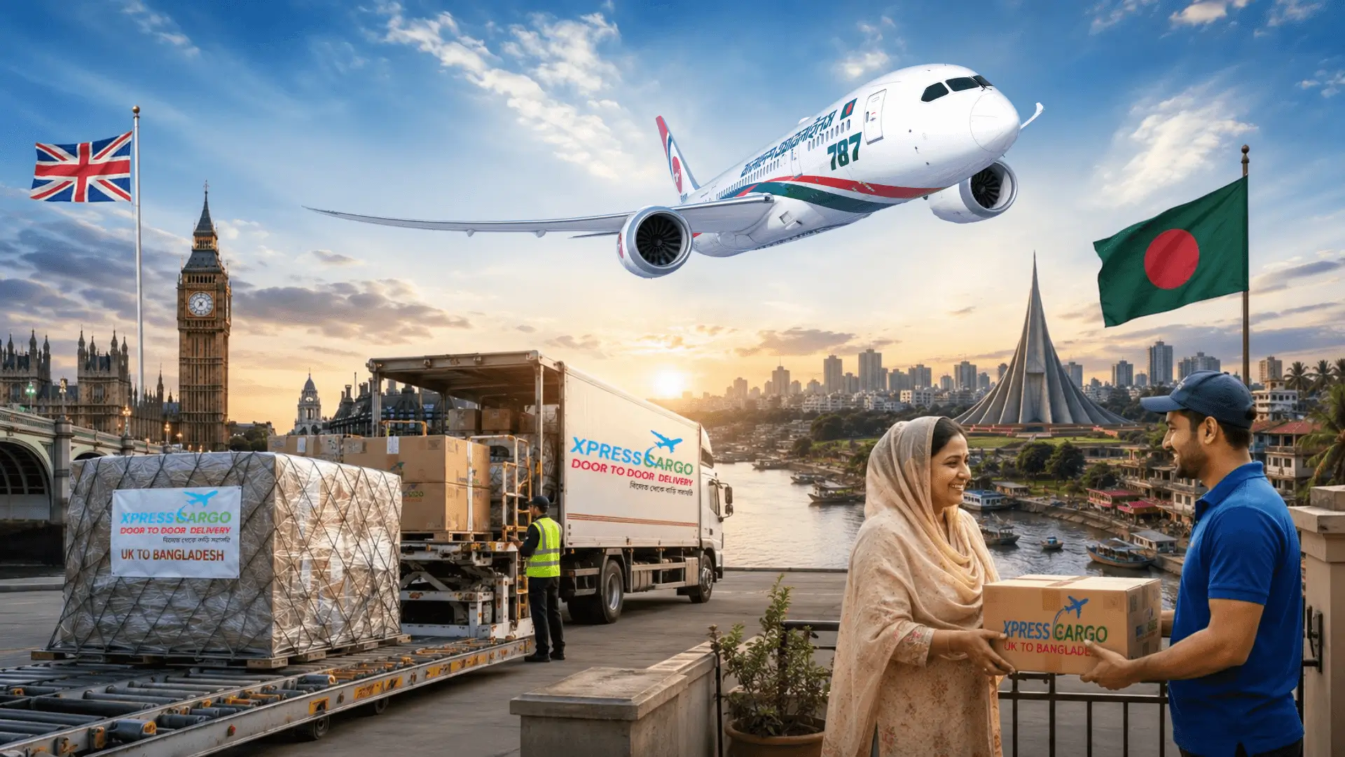 Xpress Cargo air freight and door-to-door cargo delivery from the UK to Bangladesh