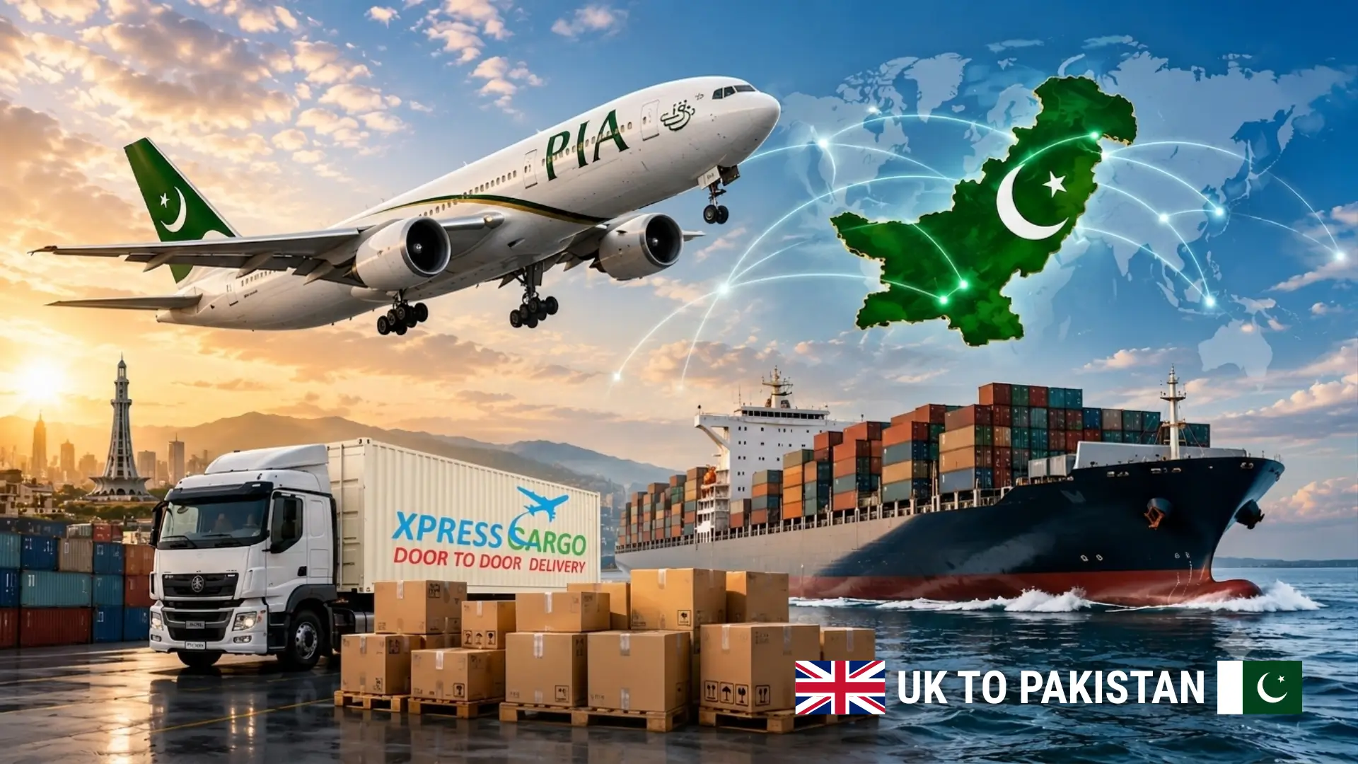 Xpress Cargo air freight and door-to-door cargo delivery from the UK to Pakistan